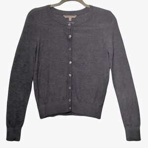 41Hawthorn Charcoal Gray Silk Blend Button Front Cardigan Sweater Size L